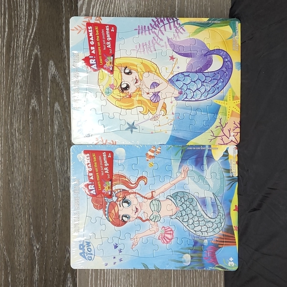 Augmented reality scan and play puzzle interactive mermaids